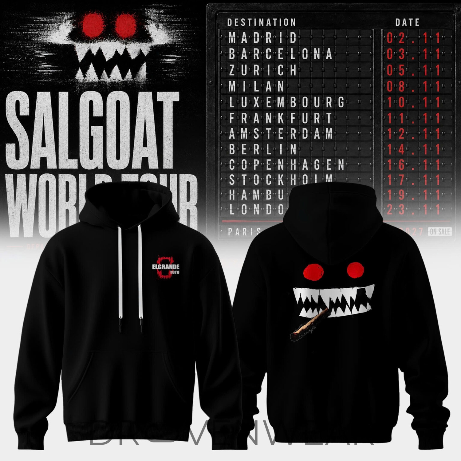 Elgrandetoto: Salgoat World Tour Hoodie Ver2 Elgrandetoto: Salgoat World Tour Hoodie Ver2