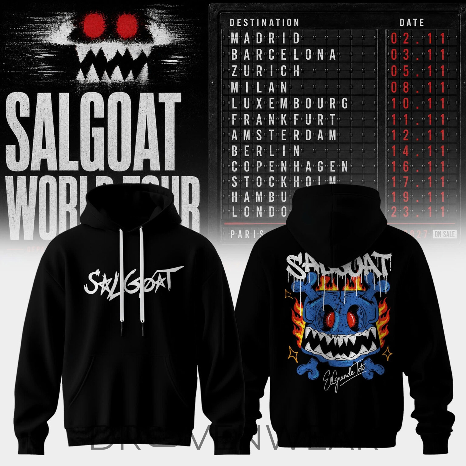 Elgrandetoto: Salgoat World Tour Hoodie Elgrandetoto: Salgoat World Tour Hoodie