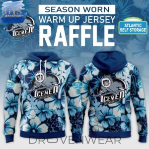 Jacksonville Icemen Season Worn Warm-Up Commemorative Hoodie