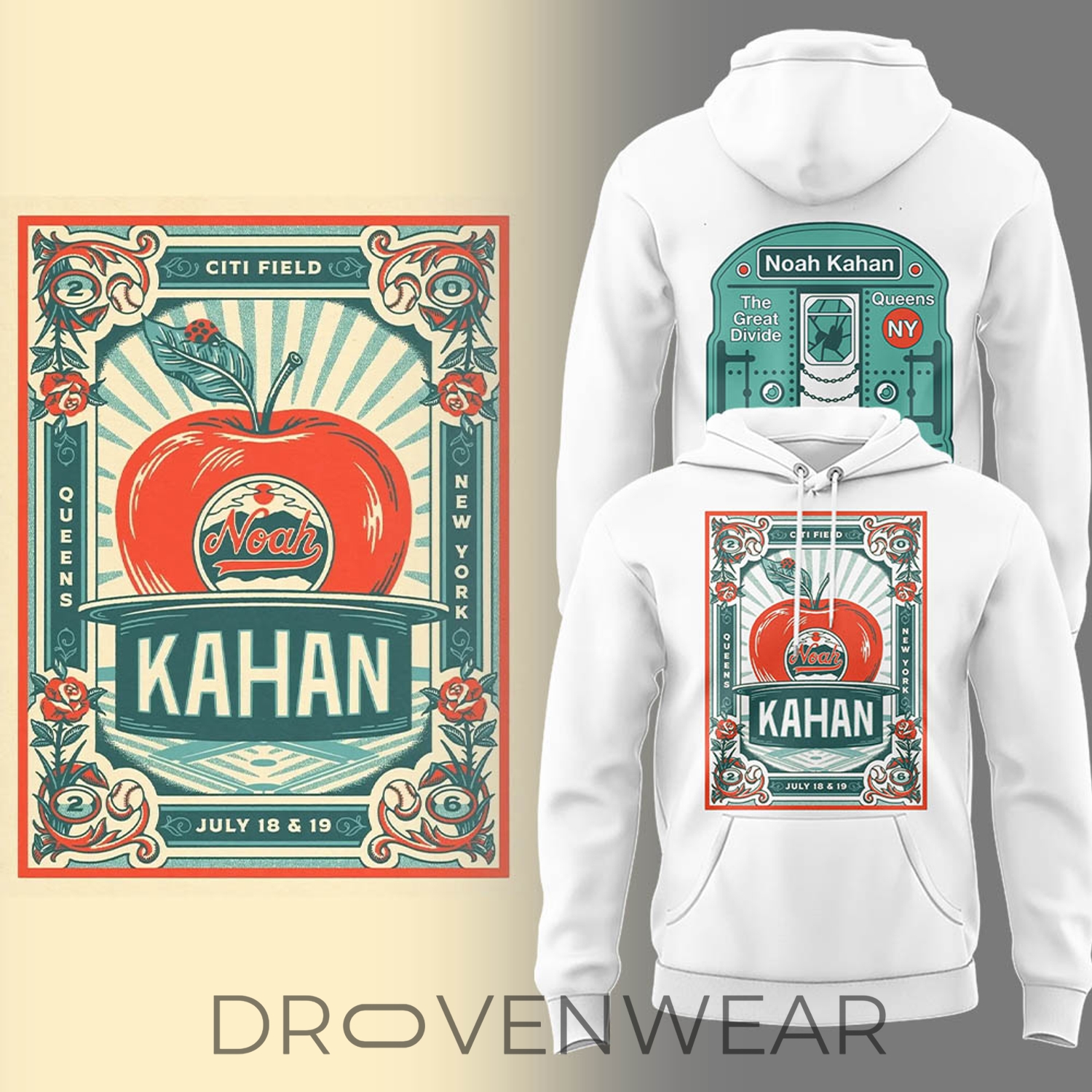 Noah Kahan X New York Mets Great Divide Tour Citi Field Poster Hoodie Version 2 Noah Kahan X New York Mets Great Divide Tour Citi Field Poster Hoodie Version 2