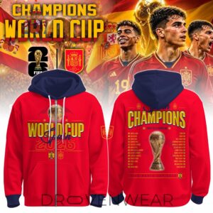 Spain FIFA World Cup Champions 2026 Zip Hoodie
