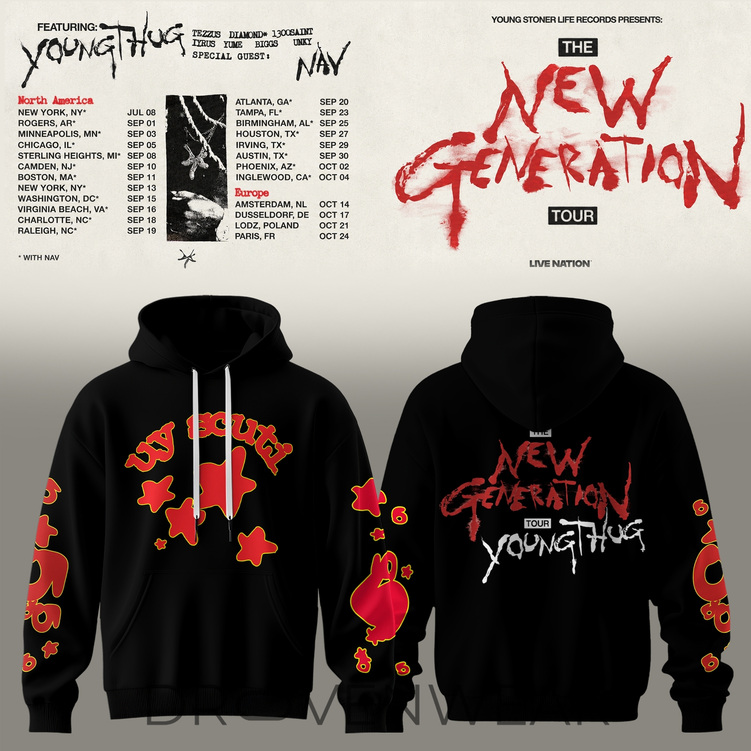 Young Thug The New Generation World Tour 2026 Limited Edition Hoodie V4 Young Thug The New Generation World Tour 2026 Limited Edition Hoodie V4