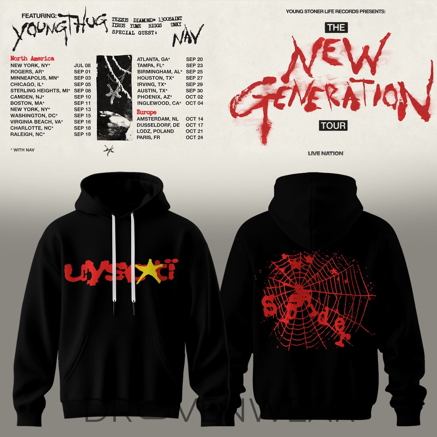 Young Thug The New Generation World Tour 2026 Limited Edition Hoodie V3 Young Thug The New Generation World Tour 2026 Limited Edition Hoodie V3