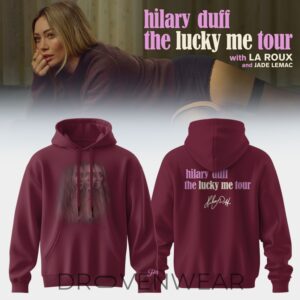 Hilary Duff The Lucky Me Tour 2026/27 Special Red Edition Signature Hoodie
