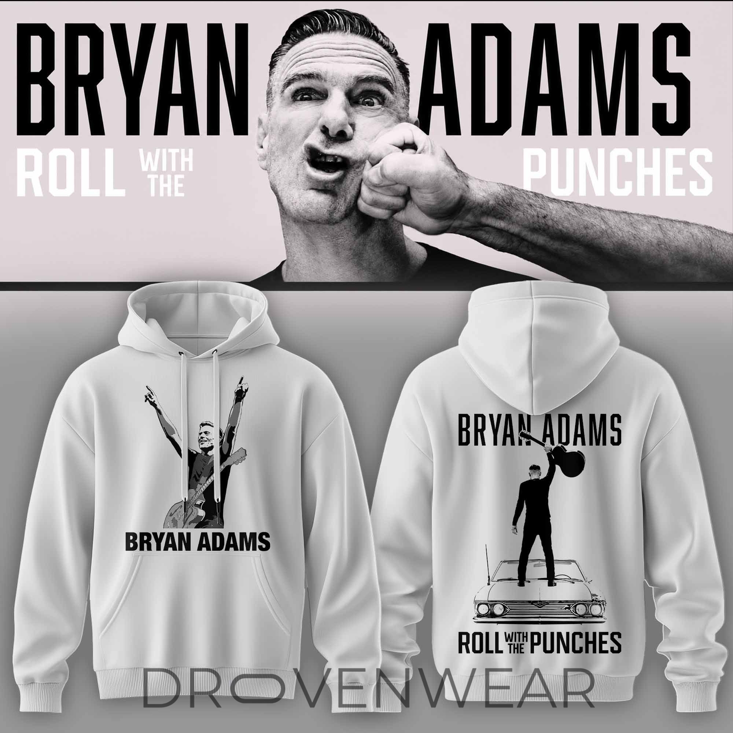 Bryan Adams – Roll With The Punches Tour Hoodie V3 Bryan Adams – Roll With The Punches Tour Hoodie V3