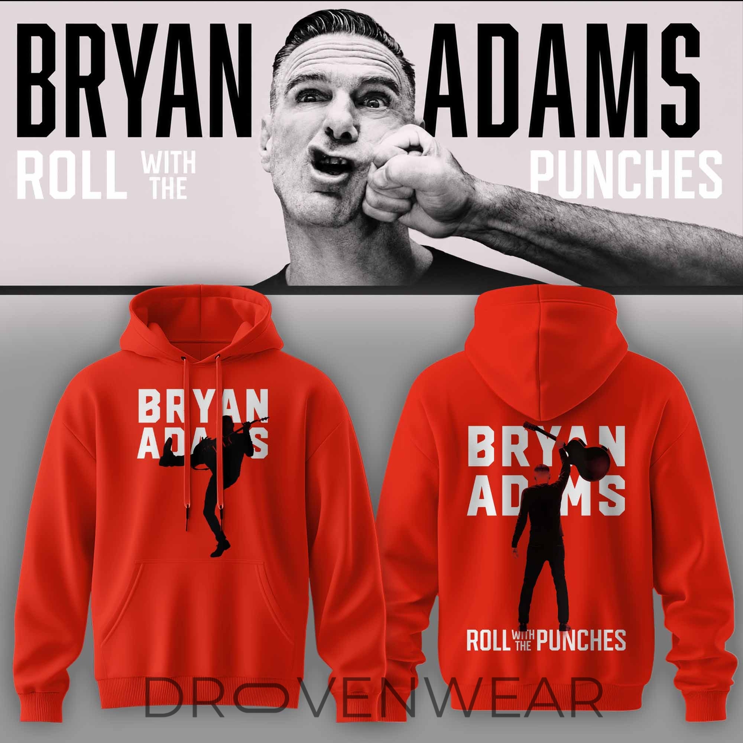 Bryan Adams – Roll With The Punches Tour Hoodie V2 Bryan Adams – Roll With The Punches Tour Hoodie V2