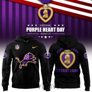 Detroit Lions x Purple Heart Day 2026 Limited Edition Hoodie
