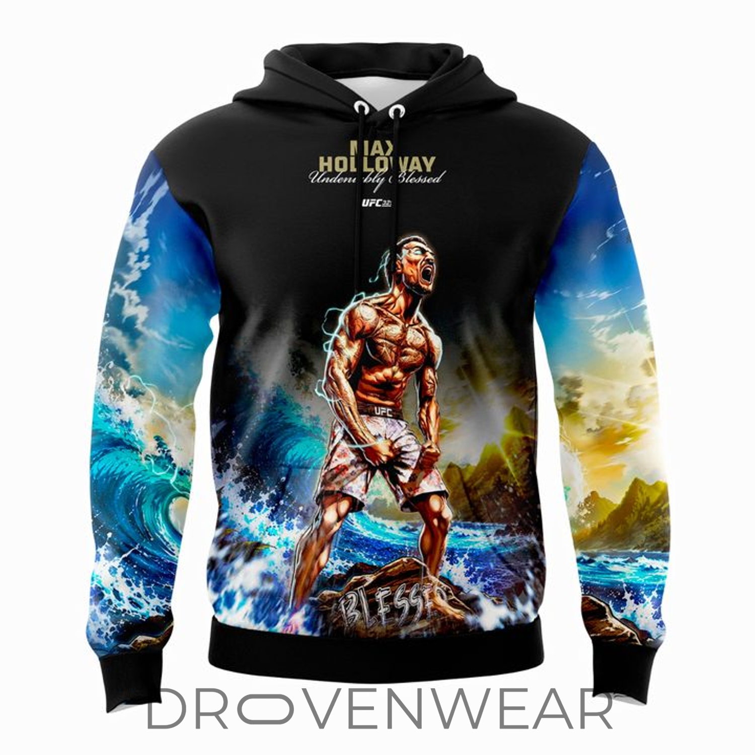 UFC 329 Max Holloway Undeniably Blessed Limited Edition Hoodie UFC 329 Max Holloway Undeniably Blessed Limited Edition Hoodie