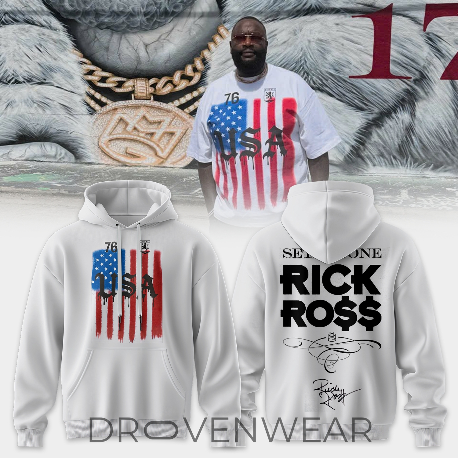 Rick Ross “Set In Stone” Album – Hoodie Rick Ross “Set In Stone” Album – Hoodie