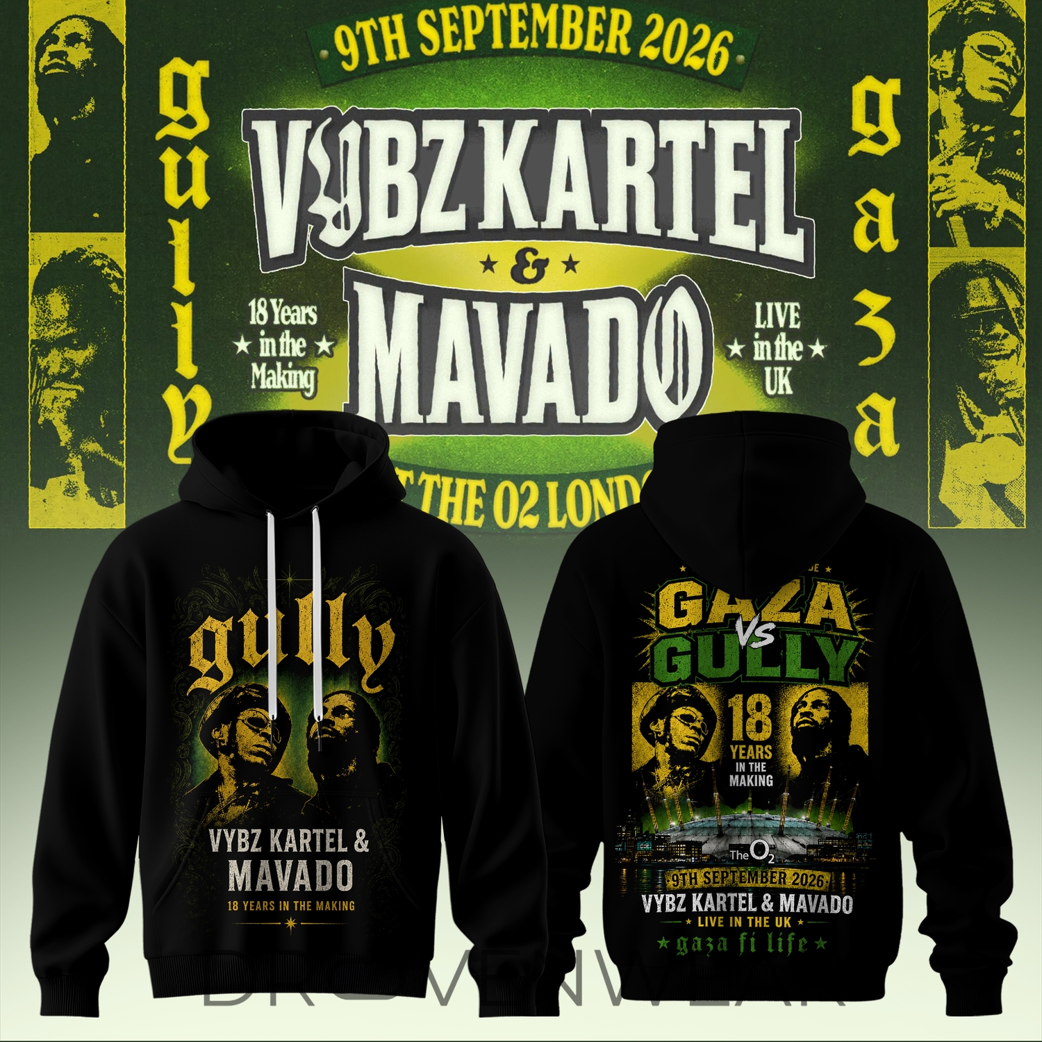 Vybz Kartel X Mavado – Gaza Vs Gully Collection Hoodie V3 Vybz Kartel X Mavado – Gaza Vs Gully Collection Hoodie V3