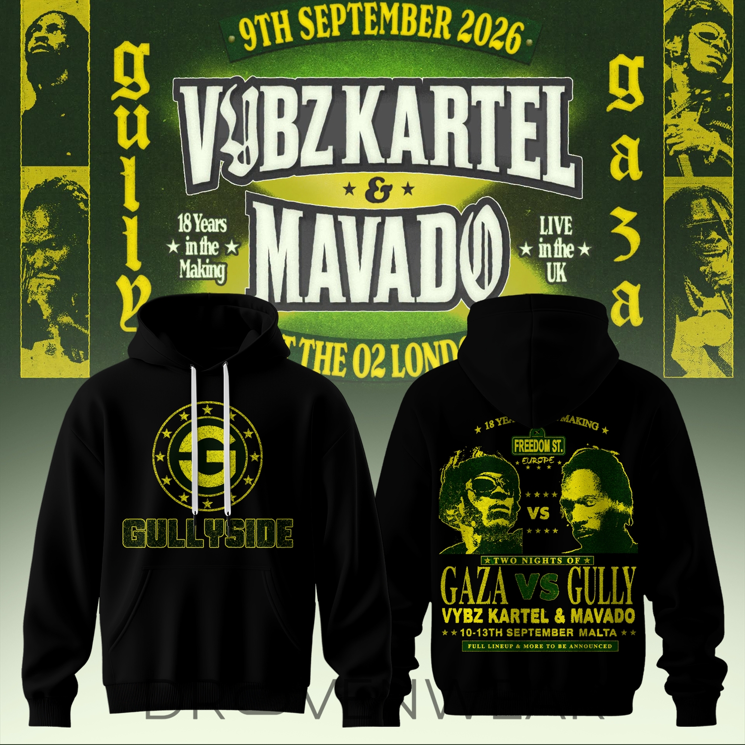Vybz Kartel X Mavado – Gaza Vs Gully Collection Hoodie V2 Vybz Kartel X Mavado – Gaza Vs Gully Collection Hoodie V2