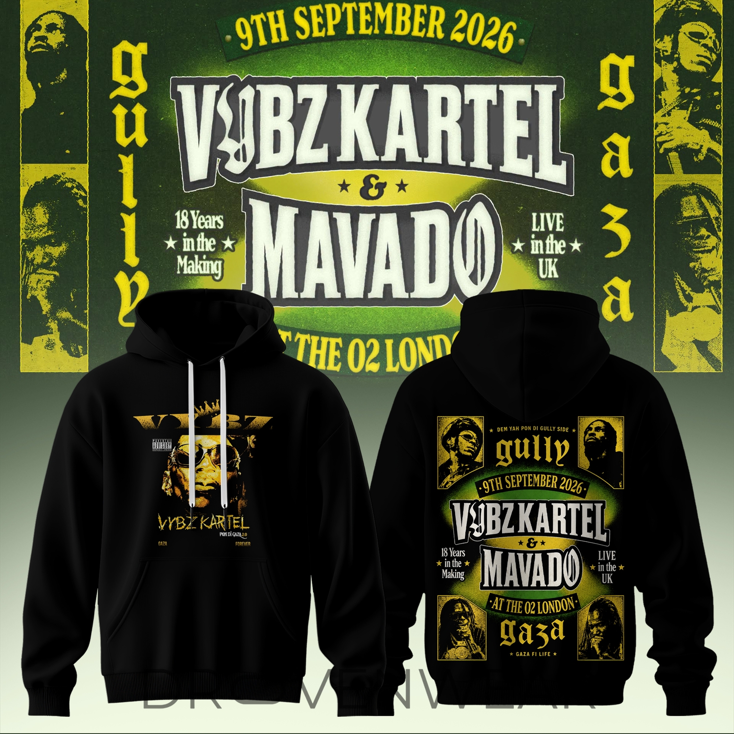 Vybz Kartel X Mavado – Gaza Vs Gully Collection Hoodie Vybz Kartel X Mavado – Gaza Vs Gully Collection Hoodie