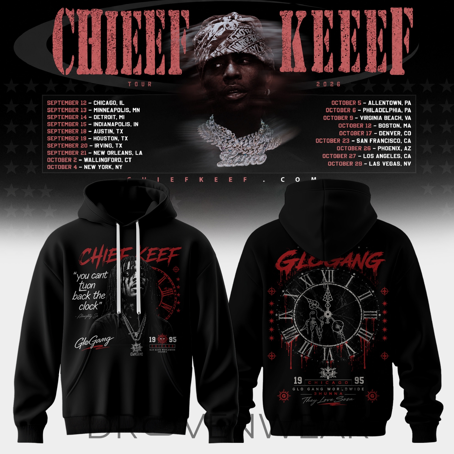 Chief Keef Live 26 Tour Edition Hoodie V3 Chief Keef Live 26 Tour Edition Hoodie V3