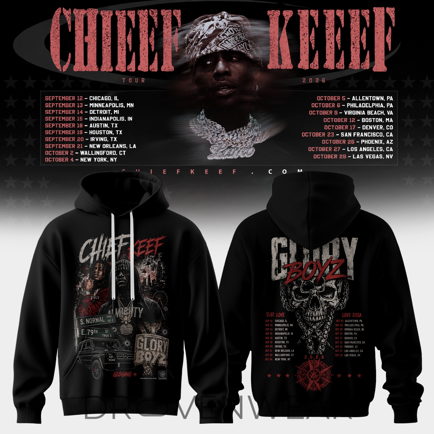 Chief Keef Live 26 Tour Edition Hoodie V2 Chief Keef Live 26 Tour Edition Hoodie V2