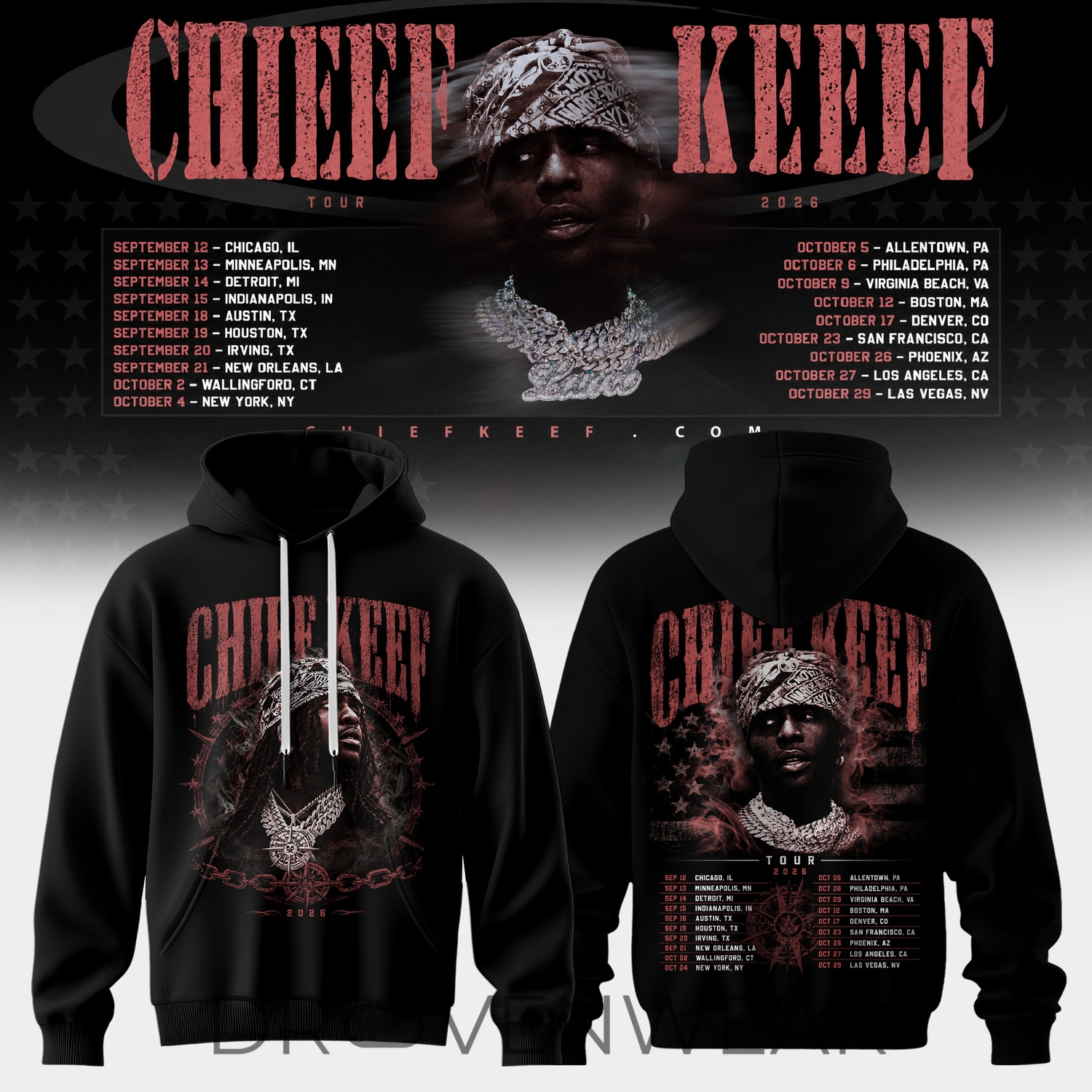 Chief Keef Live 26 Tour Edition Hoodie Chief Keef Live 26 Tour Edition Hoodie