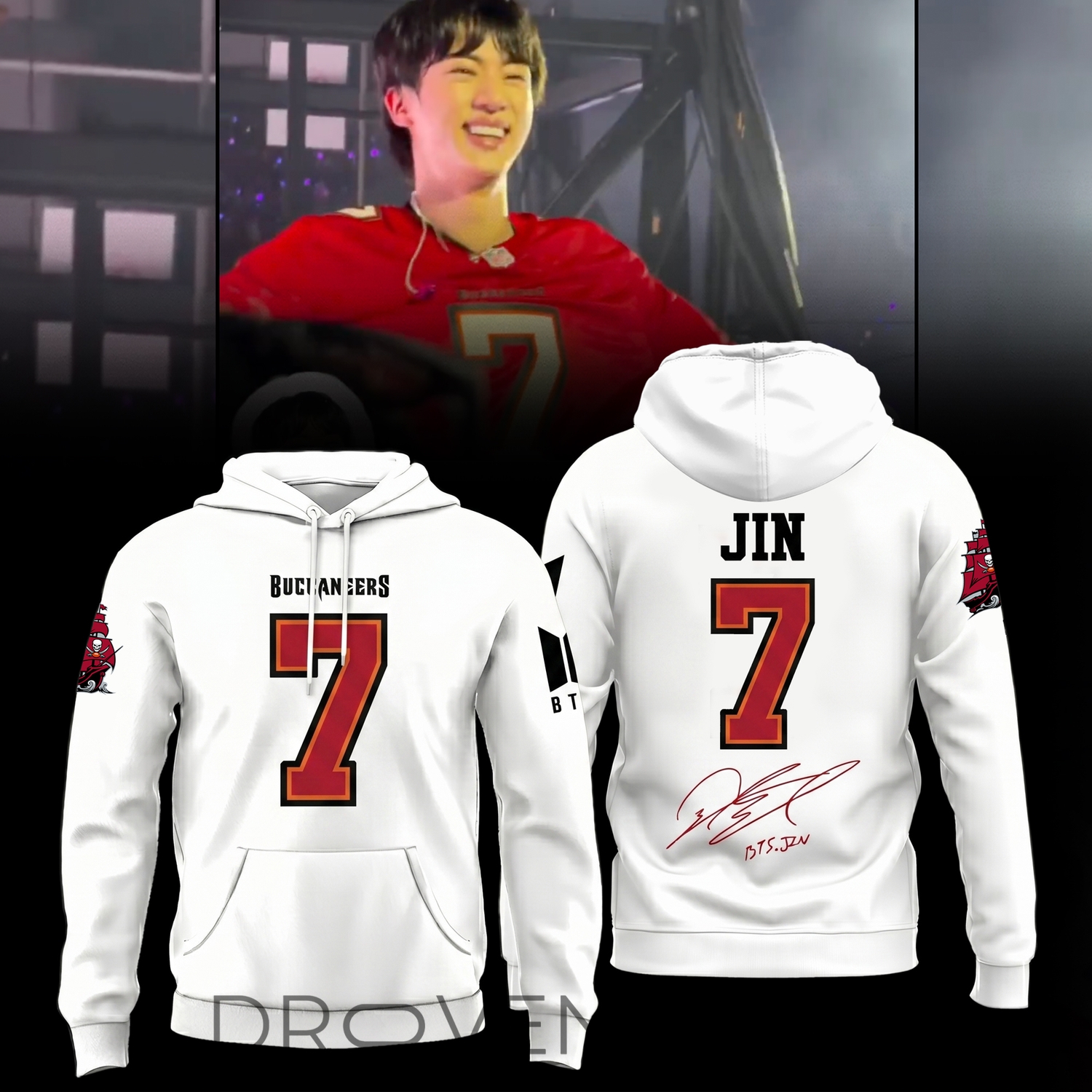 Tampa Bay Buccaneers x Jin Limited Edition Hoodie Tampa Bay Buccaneers x Jin Limited Edition Hoodie
