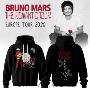 Bruno Mars – The Romantic Tour US & UK 2026 Limited Hoodie