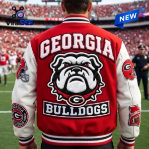 Georgia Bulldogs Mascot Baseball Jacket 2 georgia bulldogs mascot baseball jacket 03 design zoom.webp