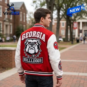 Georgia Bulldogs Mascot Baseball Jacket 3 georgia bulldogs mascot baseball jacket 04 authentic quality.webp