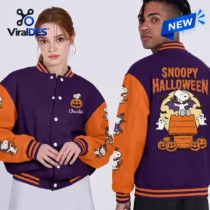 Personalized Snoopy Halloween Varsity Jacket