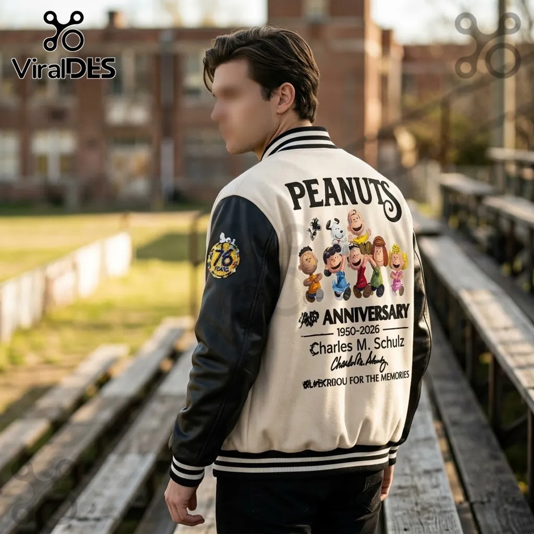 Peanuts Snoopy 76th Anniversary Baseball Jacket Peanuts Snoopy 76th Anniversary Baseball Jacket