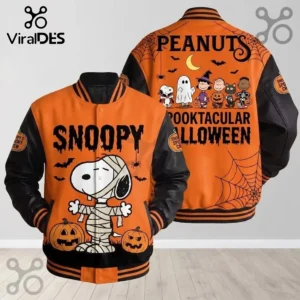 Snoopy Peanuts Spooktacular Halloween Baseball Jacket 2026