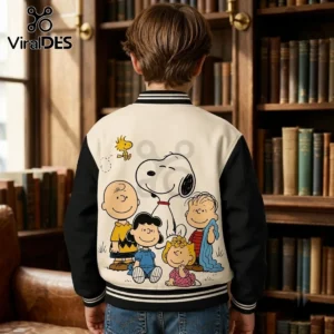 Peanuts Personalized Snoopy Emma Varsity Jacket 2 peanuts personalized snoopy emma varsity jacket 03 signature design.webp