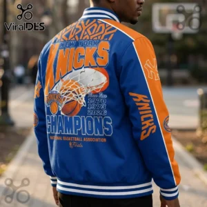 new york knicks 2026 nba finals champions baseball jacket 04 detailed shot.webp
