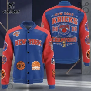 New York Knicks 2026 Champions Varsity Baseball Jacket