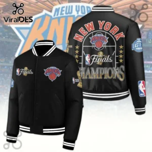 New York Knicks 2026 NBA Finals Champions Black Varsity Jacket