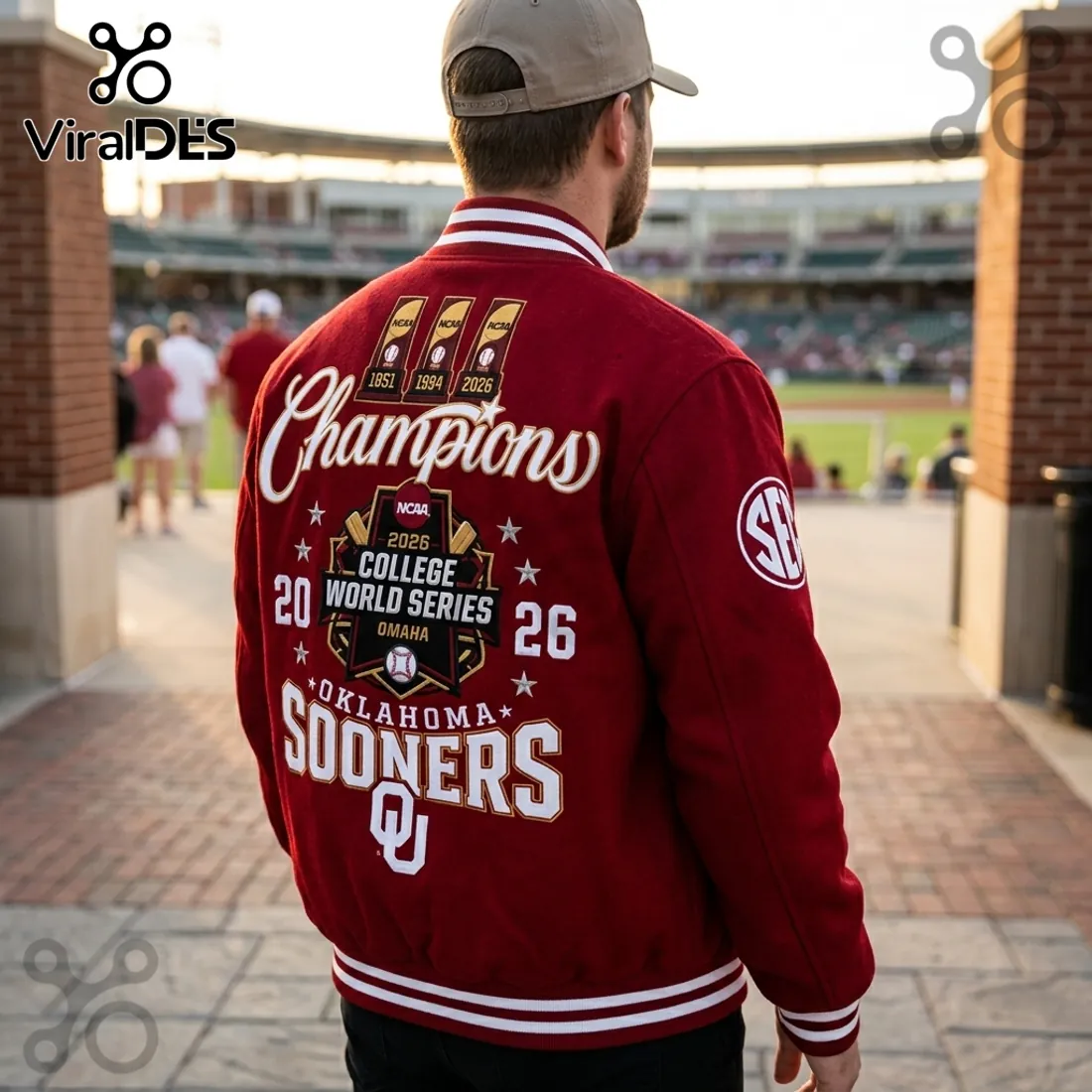Oklahoma Sooners 2026 College World Series Champions Varsity Jacket Oklahoma Sooners 2026 College World Series Champions Varsity Jacket