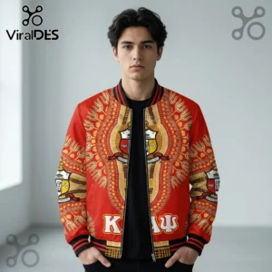 kappa alpha psi 1911 red dashiki pattern baseball jacket 03 visual gallery.webp