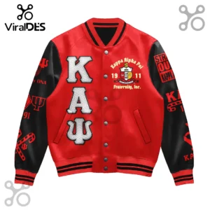 kappa alpha psi fraternity red black custom varsity baseball jacket 02 unique artwork.webp