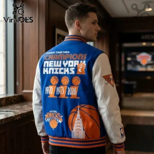 new york knicks 2026 nba champions royal bomber jacket 03 texture zoom.webp