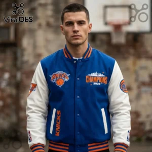new york knicks 2026 nba champions royal varsity baseball jacket 03 vibrant print.webp