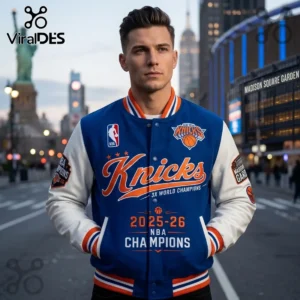 new york knicks 2026 nba champions royal blue bomber varsity baseball jacket 02 design zoom.webp