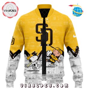 San Diego Padres 75th Anniversary of Peanuts Baseball Jacket 1 san diego padres 75th anniversary of peanuts baseball jacket 2 KOyUl.jpg
