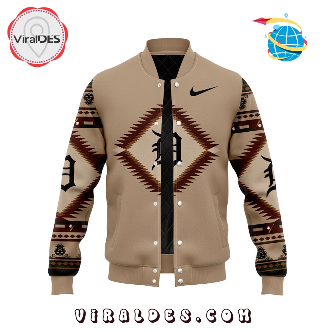 Detroit Tigers Native American Heritage 2025 Baseball Jacket Detroit Tigers Native American Heritage 2025 Baseball Jacket