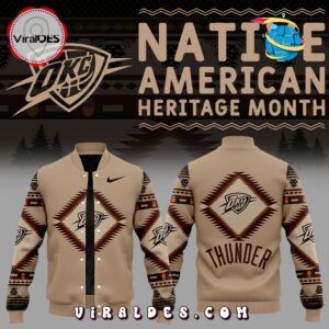 Oklahoma City Thunder Native American Heritage Baseball Jacket