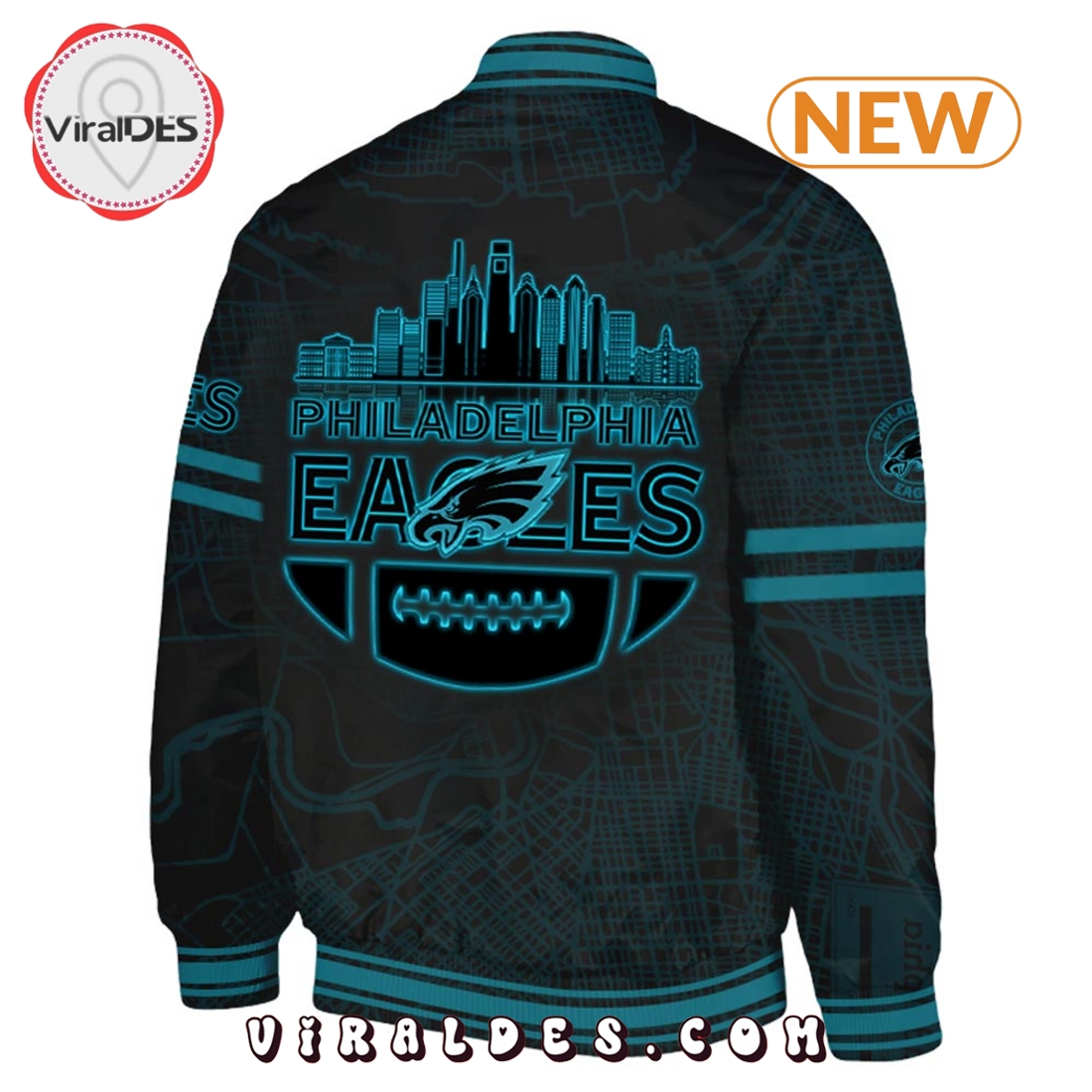 Philadelphia Eagles All Black 2025 Baseball Jacket Philadelphia Eagles All Black 2025 Baseball Jacket