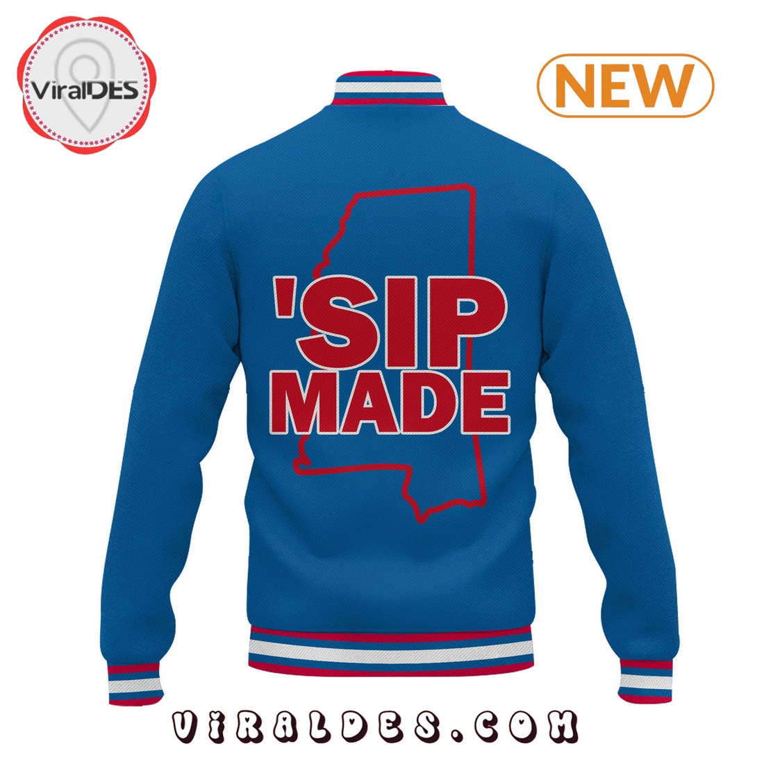 Ole Miss Rebels Sip Made! Baseball Jacket Ole Miss Rebels Sip Made! Baseball Jacket