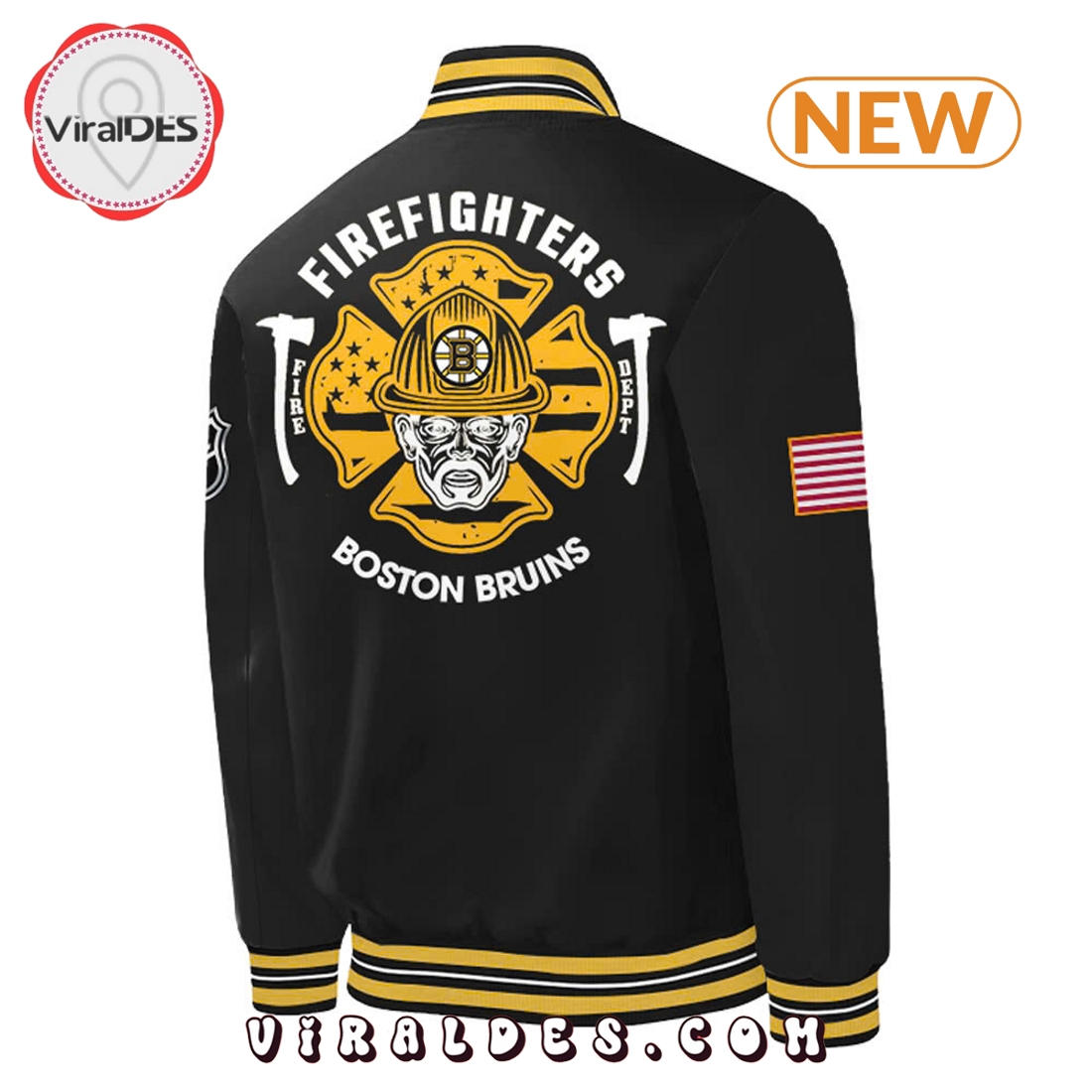 Boston Bruins x 2024 Firefighter Appreciation Baseball Jacket Boston Bruins x 2024 Firefighter Appreciation Baseball Jacket