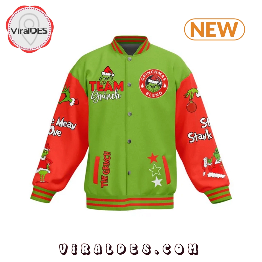 The Grinch Admit It Christmas 2024 Baseball Jacket The Grinch Admit It Christmas 2024 Baseball Jacket