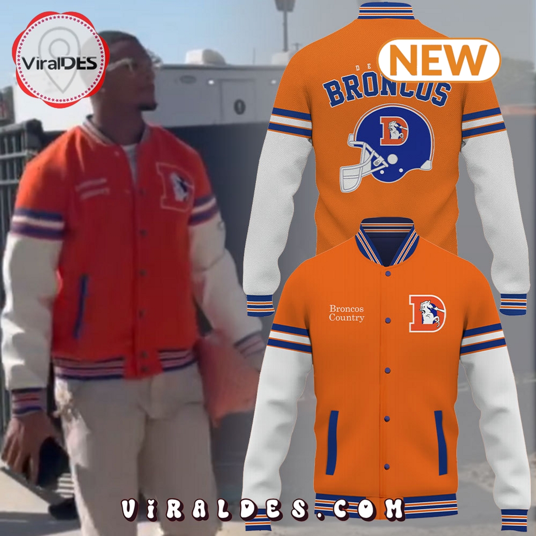 Denver Broncos Country Baseball Jacket Denver Broncos Country Baseball Jacket