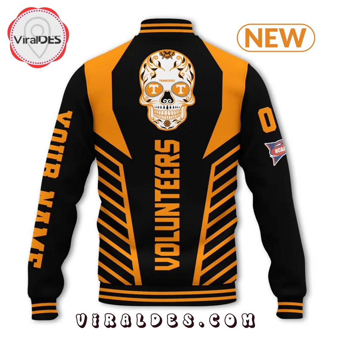 Personalized Tennessee Volunteers Skull Baseball Jacket Personalized Tennessee Volunteers Skull Baseball Jacket