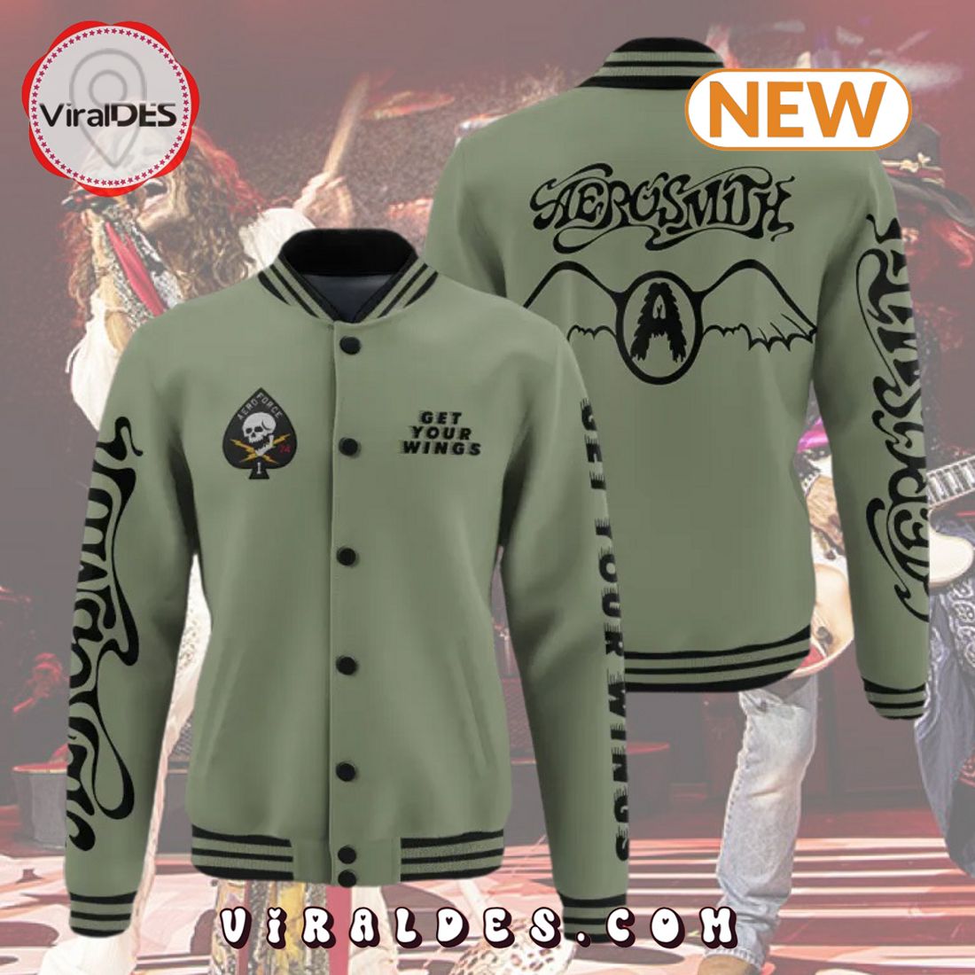 Aerosmith Get Your Wings Baseball Jacket Aerosmith Get Your Wings Baseball Jacket