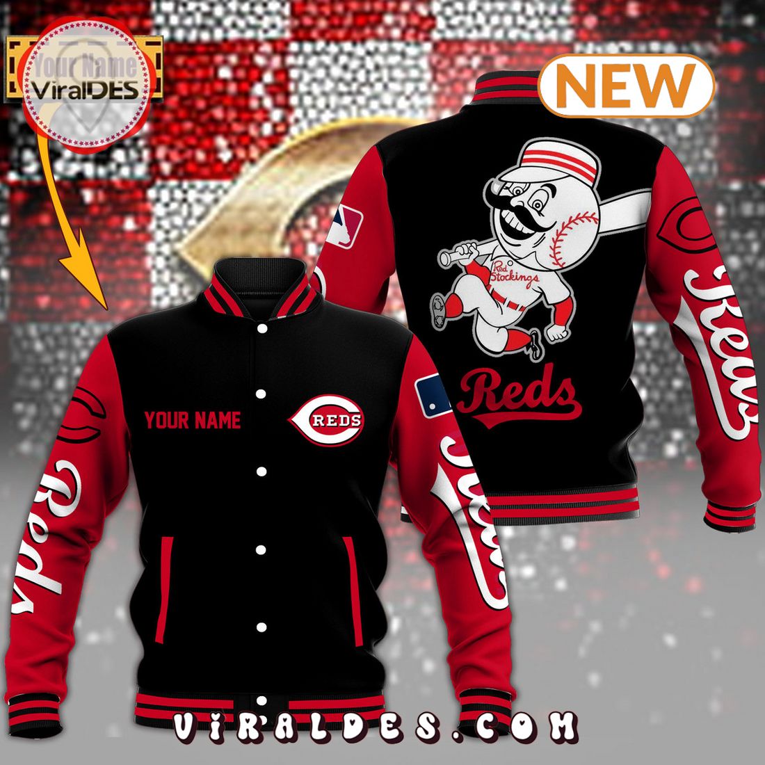 Custom Cincinnati Reds Black Baseball Jacket Custom Cincinnati Reds Black Baseball Jacket