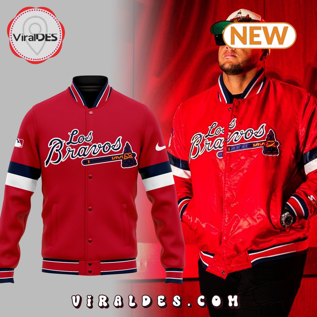 Atlanta Braves Baseball Team Red Baseball Jacket Atlanta Braves Baseball Team Red Baseball Jacket