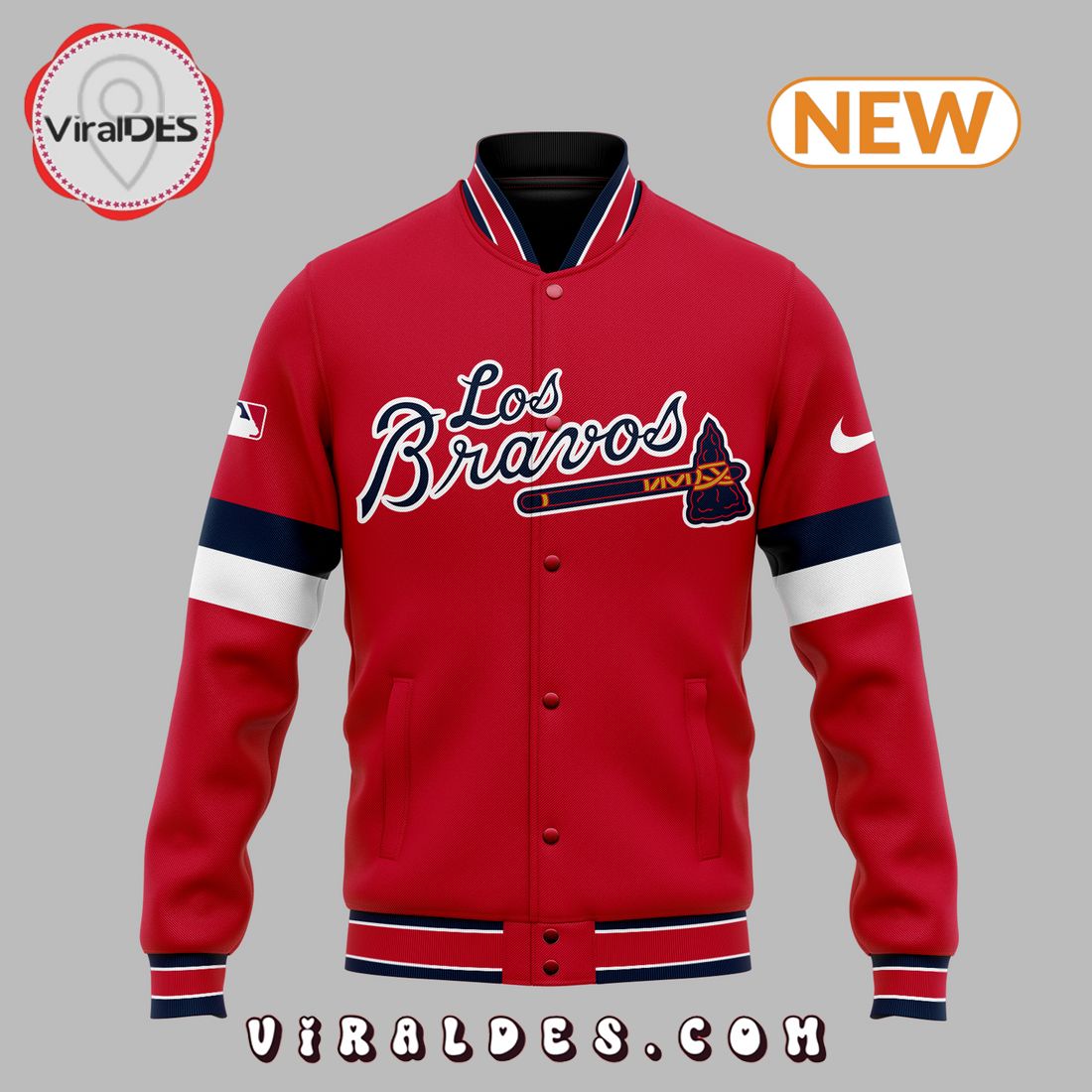 Atlanta Braves Baseball Team Red Baseball Jacket Atlanta Braves Baseball Team Red Baseball Jacket