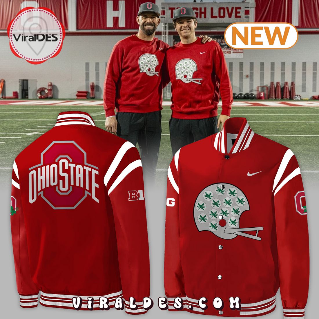 Special Throwback Helmet Ohio State Baseball Jacket Special Throwback Helmet Ohio State Baseball Jacket